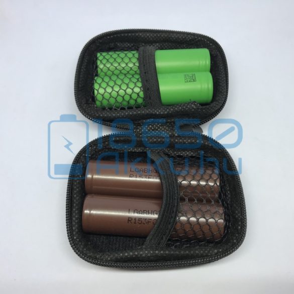 Vapcell 4 db x 18650/18700 akku/akkumulátor tartó/tároló tok/doboz - Fekete