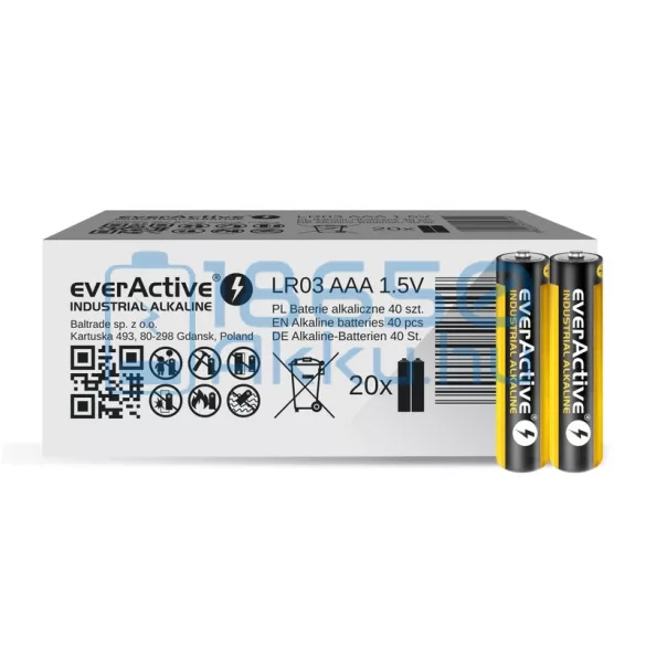 EverActive Industrial Alkáli Tartós (AAA / LR03) Mikro Elem (2db)