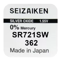 Seiko Seizaiken 362 / SR721SW Ezüst-Oxid Gombelem