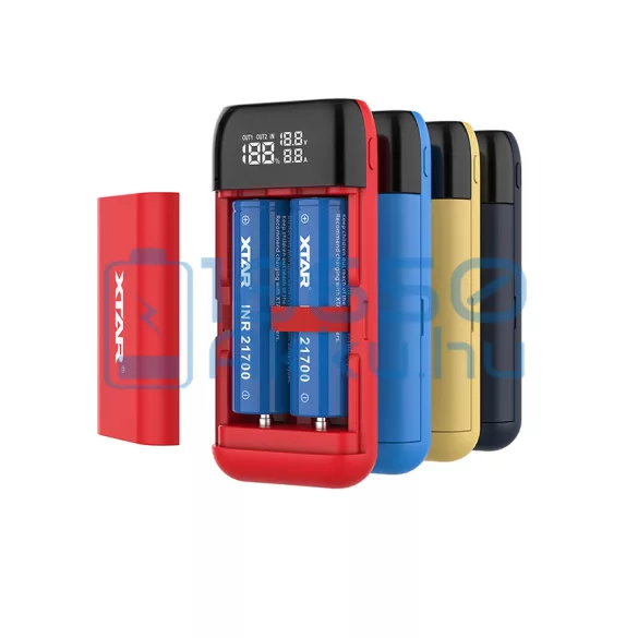 XTAR PB2S Fekete Akkumulátor Töltő és Powerbank