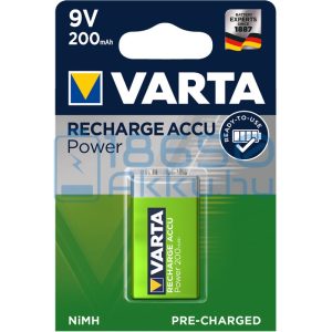 Varta Power 200mAh 6F22 9V Újratölthető Elem / Ni-MH Akkumulátor