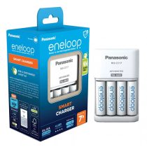   Panasonic Eneloop BQ-CC17 Ni-MH Akkumulátor Töltő + 4db 2000mAh (AA / R6) Ceruza Újratölthető Elem