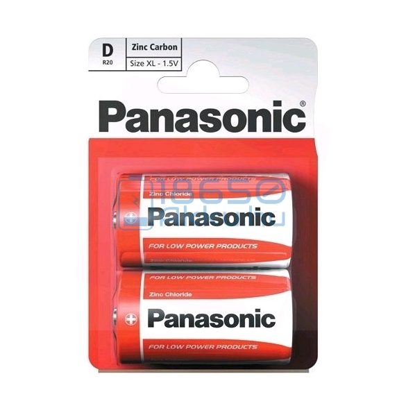Panasonic Cink-Szén Féltartós (D / R20) Góliát Elem (2db)