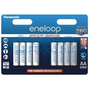 Panasonic Eneloop 1900mAh (AA / R6) Ceruza Újratölthető Elem / Ni-MH Akkumulátor (8db)