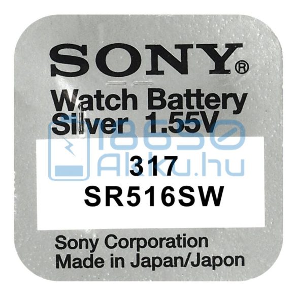 Sony 317 / SR516SW Ezüst-Oxid Gombelem