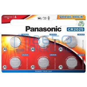 Panasonic CR2025 Lítium Gombelem (6db)