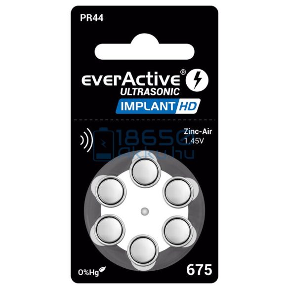 EverActive Ultrasonic Implant HD 675 / PR44 Hallókészülék Elem