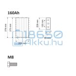 Winston (WB-LYP160AHA) 160Ah LiFePO4 Akkumulátor (WIDE)