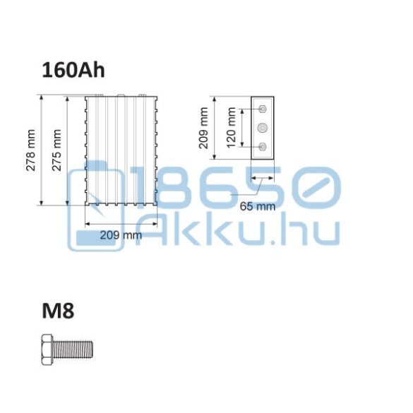 Winston (WB-LYP160AHA) 160Ah LiFePO4 Akkumulátor (WIDE)