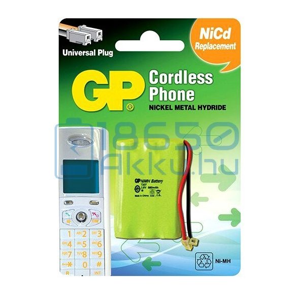 GP T207 Cordless Telefon Akkumulátor