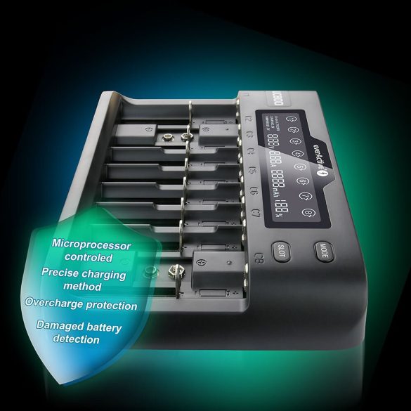 EverActive UC-800 Li-Ion / Li-HV / LiFePO4 / Ni-MH Akkumulátor Töltő