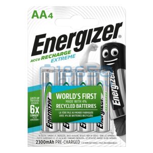 Energizer Extreme 2300mAh (AA / R6) Ceruza Újratölthető Elem / Ni-MH Akkumulátor (4db)