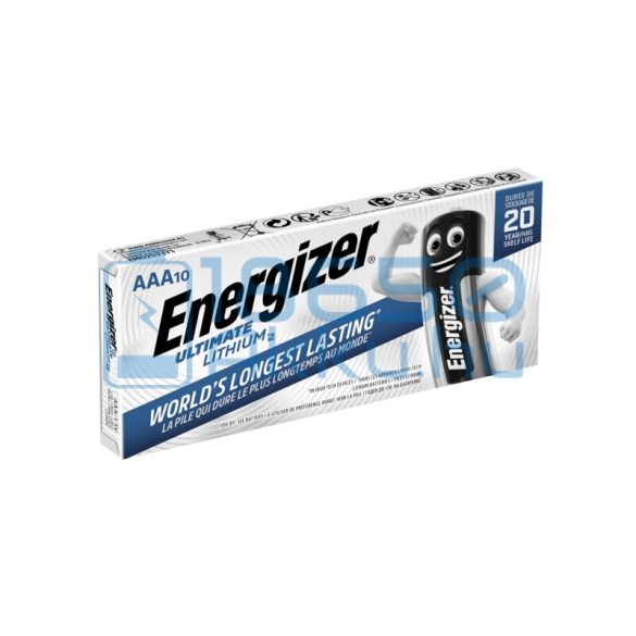 Energizer Ultimate Lithium Extra Tartós Lítium (AAA / R03 / L92) Mikro Elem (10db)