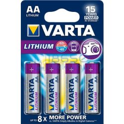   Varta Lithium Extra Tartós Lítium (AA / R6 / L91) Ceruza Elem (4db)