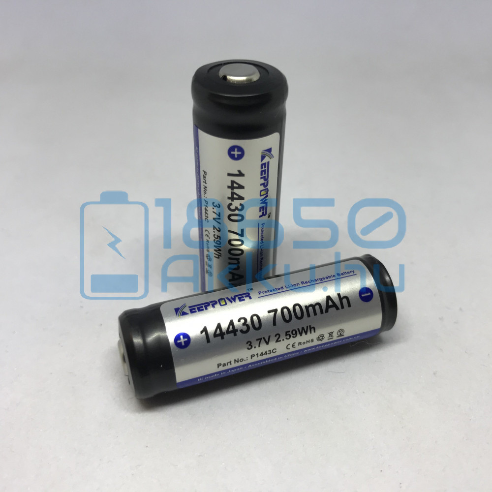 KeepPower 14430 700mAh 4A - 4 090 Ft / db - 18650-Akku.hu