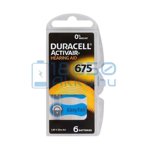 Duracell ActivAir 675 Hallókészülék Elem