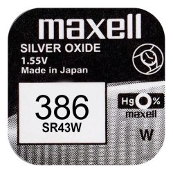 Maxell 386 / SR43W Ezüst-Oxid Gombelem
