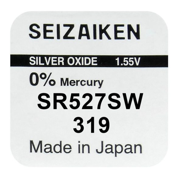 Seiko Seizaiken 319 / SR527SW Ezüst-Oxid Gombelem
