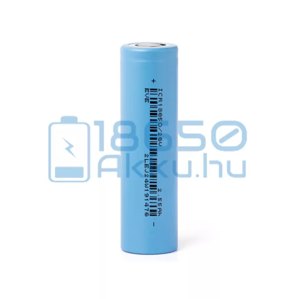 EVE ICR18650 26V 2550mAh 7,5A Akkumulátor