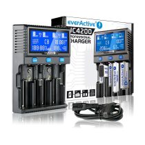   EverActive UC-4200 Li-Ion / Li-HV / LiFePO4 / Ni-MH Akkumulátor Töltő