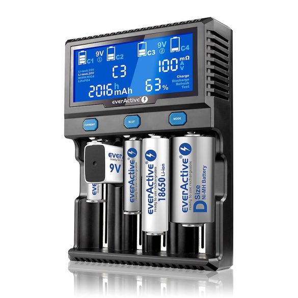 EverActive UC-4200 Li-Ion / Li-HV / LiFePO4 / Ni-MH Akkumulátor Töltő