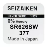 Seiko Seizaiken 377 / SR626SW Ezüst-Oxid Gombelem