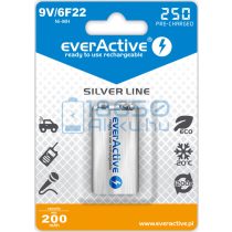   EverActive Silver 250 200mAh 6F22 9V Újratölthető Elem / Ni-MH Akkumulátor