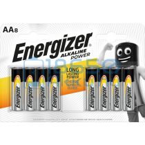   Energizer Alkaline Power Alkáli Tartós (AA / LR6) Ceruza Elem (8db)