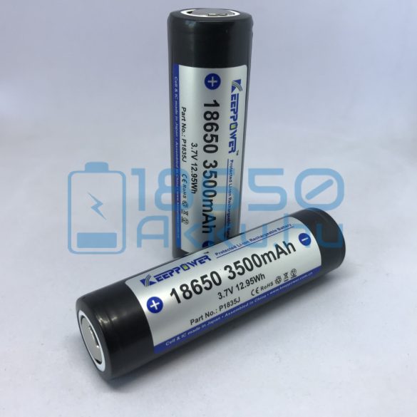 KeepPower 18650 3500mAh 10A Lapos Akkumulátor