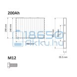 Winston (WB-LYP200AHA) 200Ah LiFePO4 Akkumulátor (WIDE)