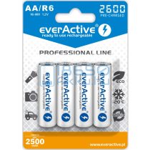   EverActive Professional 2600 2500mAh (AA / R6) Ceruza Újratölthető Elem / Ni-MH Akkumulátor (4db)