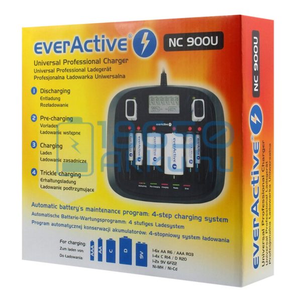 EverActive NC-900U Ni-MH / Ni-Cd Akkumulátor Töltő
