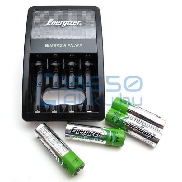 Energizer Maxi Ni-MH Akkumulátor Töltő + 4db 2000mAh (AA / R6) Ceruza Újratölthető Elem