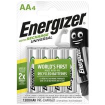   Energizer Universal 1300mAh (AA / R6) Ceruza Újratölthető Elem / Ni-MH Akkumulátor (4db)