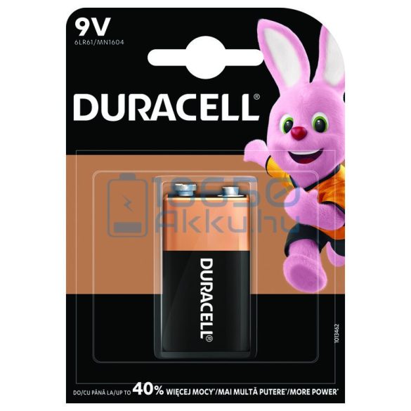 Duracell Basic Duralock 6LR61 / MN1604 9V Alkáli Elem