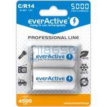   EverActive Professional 5000 4500mAh (C / R14) Baby Újratölthető Elem / Ni-MH Akkumulátor (2db)