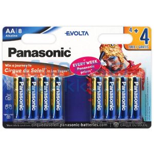 Panasonic Evolta Alkáli Tartós (AA / LR6) Ceruza Elem (8db)