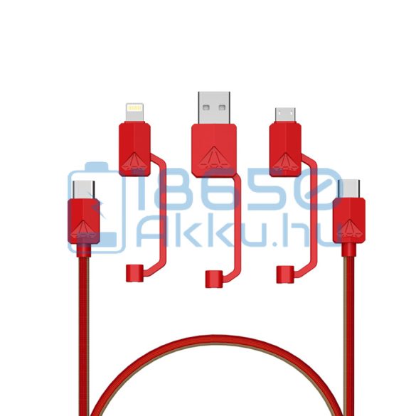 XTAR PDC-3 Univerzális töltő kábel Piros