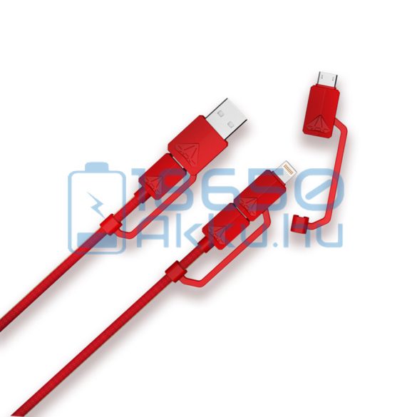 XTAR PDC-3 Univerzális töltő kábel Piros