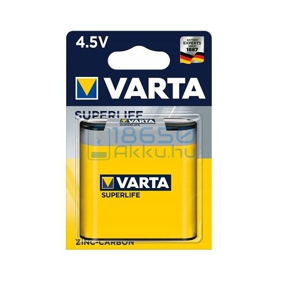 Varta Superlife Cink-Szén Féltartós (3R12) 4,5V Laposelem