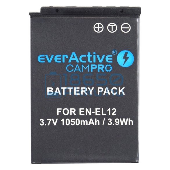 EverActive CamPro (Nikon EN-EL12) Fényképezőgép Akkumulátor (EVB014)
