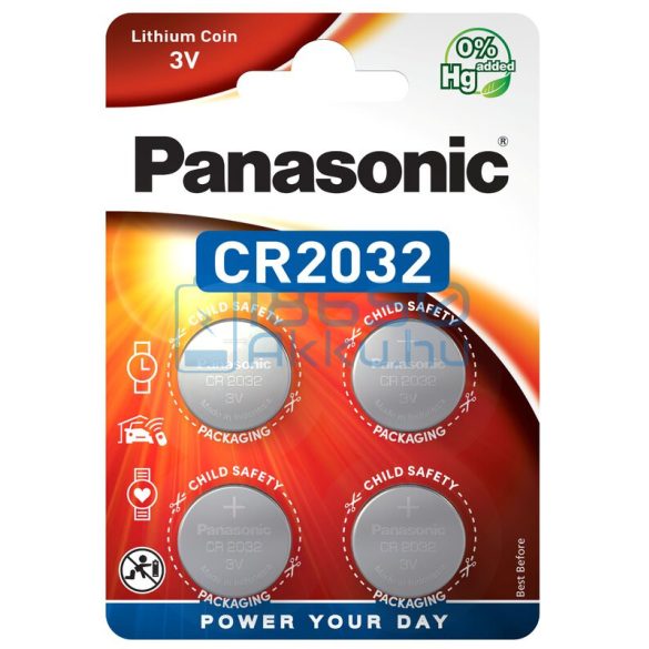 Panasonic CR2032 Lítium Gombelem (4db)