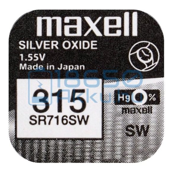 Maxell 315 / SR716SW Ezüst-Oxid Gombelem