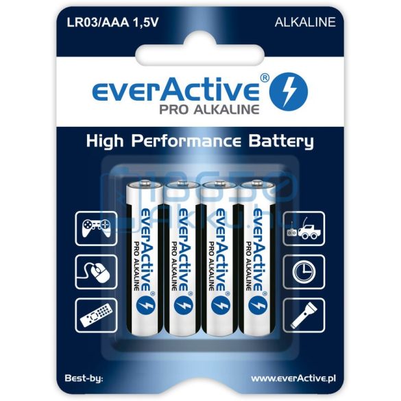 EverActive Pro Alkáli Tartós (AAA / LR03) Mikro Elem (4db)