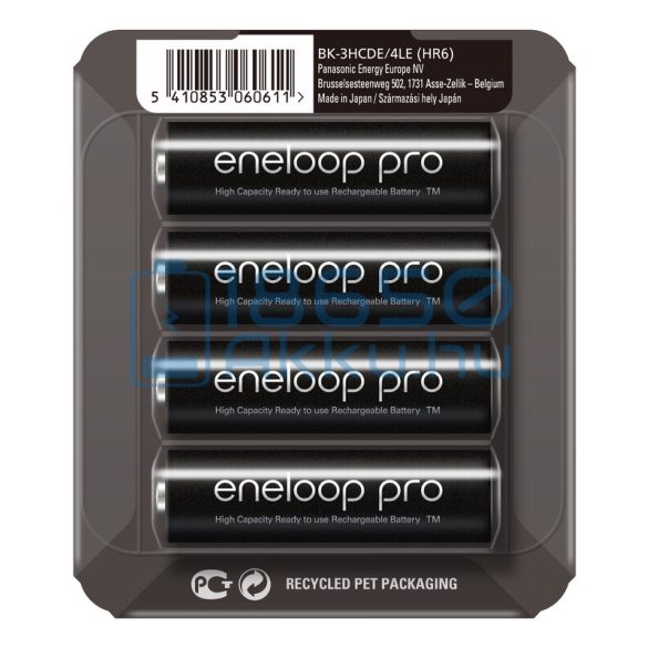 Panasonic Eneloop Pro 2500mAh (AA / R6) Ceruza Újratölthető Elem / Ni-MH Akkumulátor (4db) (SP)