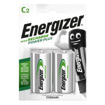   Energizer Power Plus 2500mAh (C / R14) Baby Újratölthető Elem / Ni-MH Akkumulátor (2db)