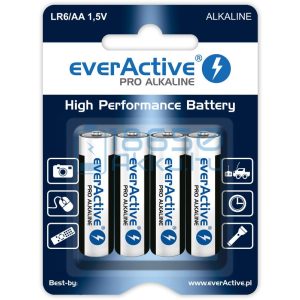 EverActive Pro Alkáli Tartós (AA / LR6) Ceruza Elem (4db)