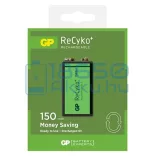 GP ReCyko+ 150 150mAh 6F22 9V Újratölthető Elem / Ni-MH Akkumulátor