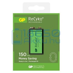 GP ReCyko+ 150 150mAh 6F22 9V Újratölthető Elem / Ni-MH Akkumulátor