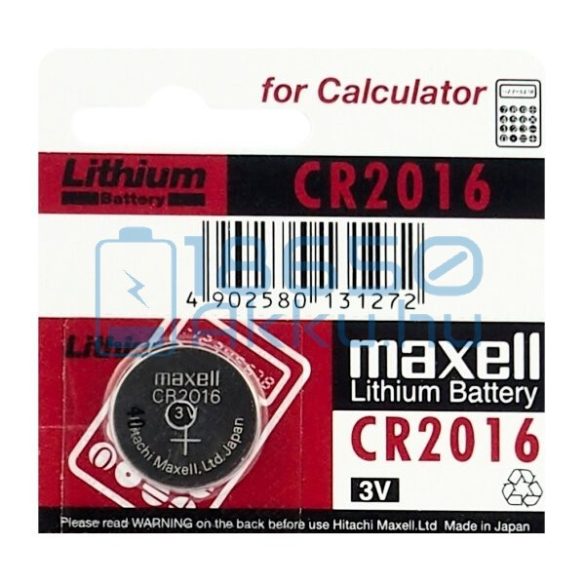 Maxell CR2016 Lítium Gombelem